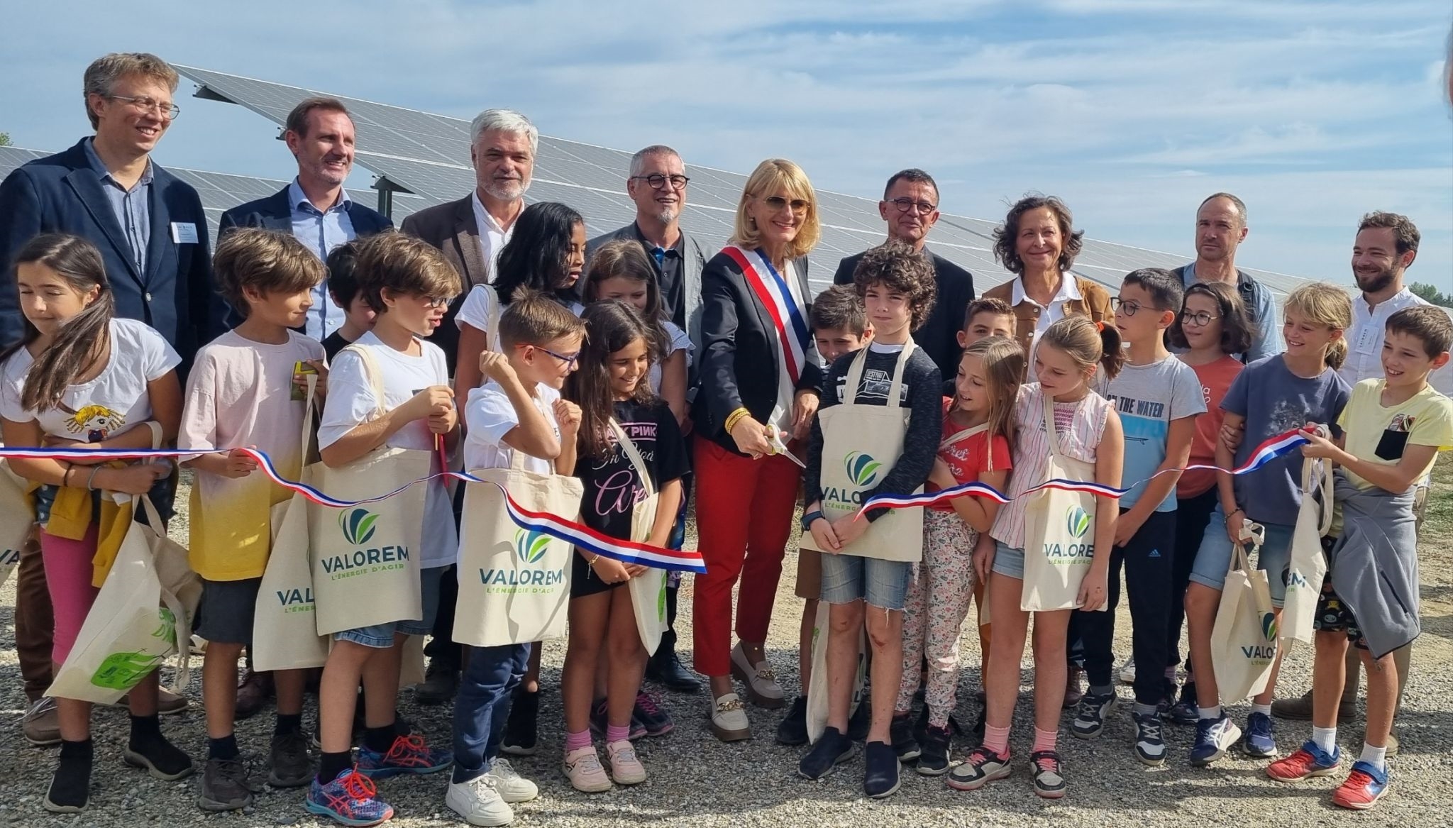 Inauguration centrale solaire valorem Laffite Vigordane