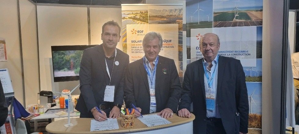Organisation de la signature d’un partenariat entre EDF Renouvelables et la Fédération de chasse de l’Aude